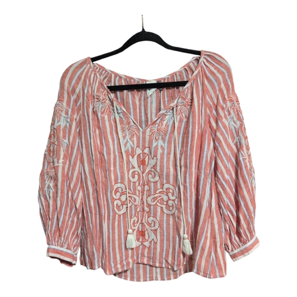 Anthropologie Akemi + Kin Audria Long-Sleeve Peasant Blouse - Picture 4 of 13